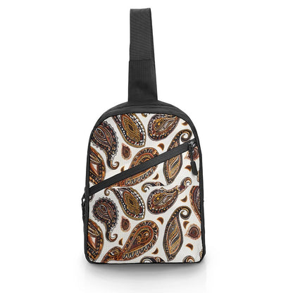ORANGE PAISLEY Crossbody Sling Bag