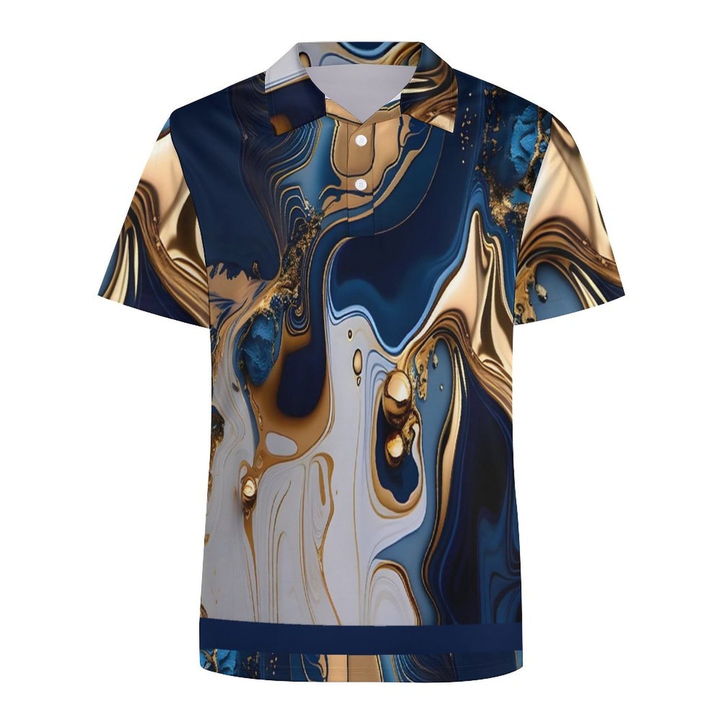 Custom Polo Shirts with All-Over printing Design Straight B612