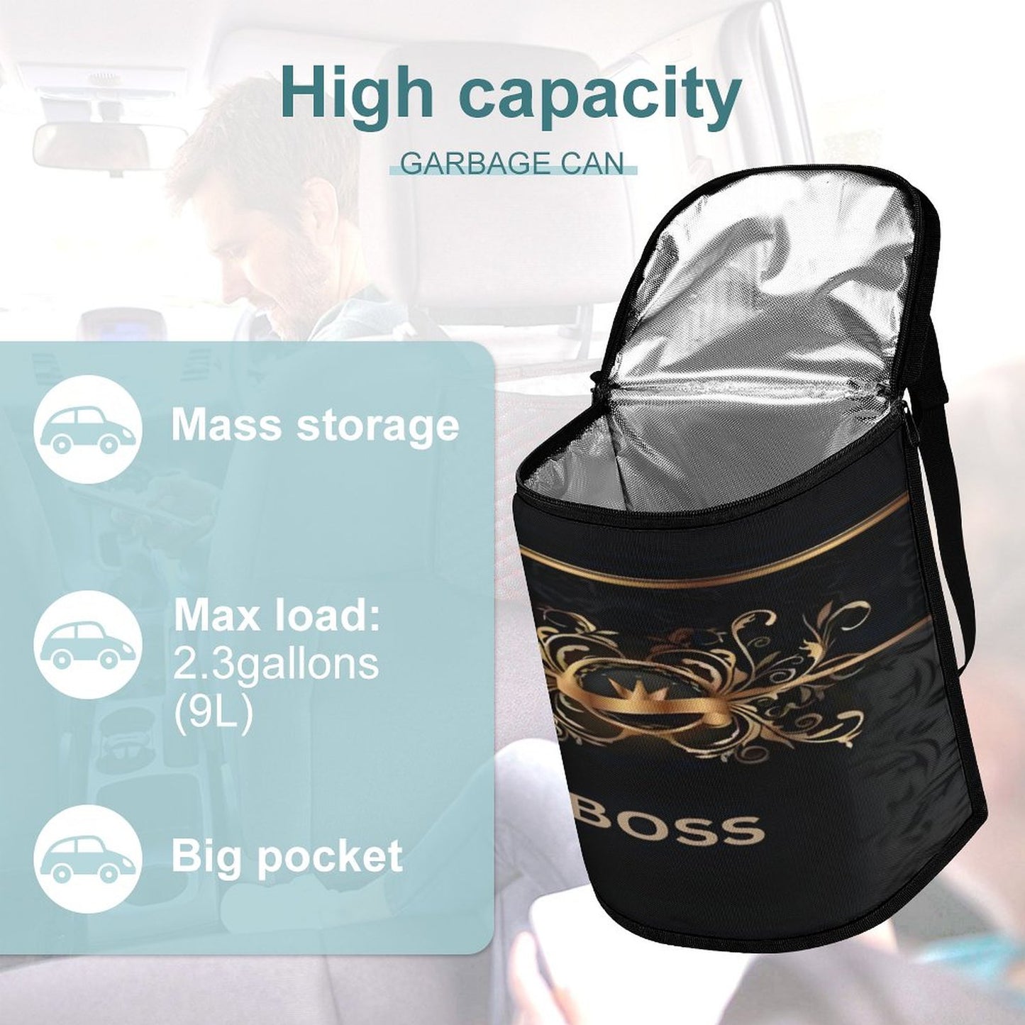 Collapsible Car Trash Bin