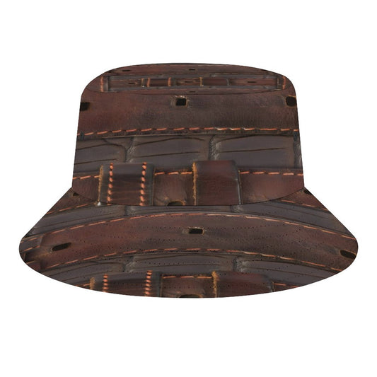RUGGED LEATHER BUCKLE Print Unisex Bucket Hat