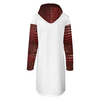 230gsm Long Sleeve Hoodie Dress DS003 (All-Over Printing)