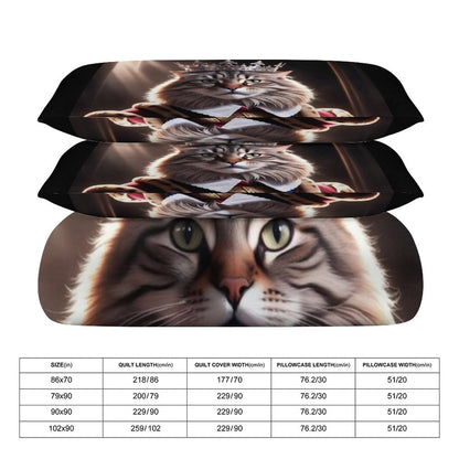 3-Piece Bedding Set-86"×70"/ 218×177cm (Dual-sidede Printing)