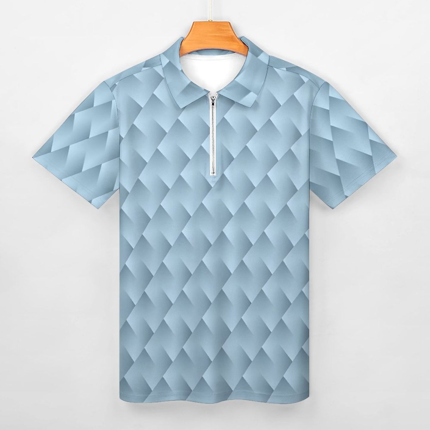 Men's Short Sleeve POLO Shirt with Zipper B470 (All-Over Printing)