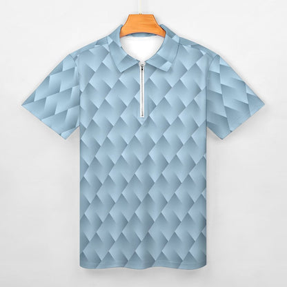 Men's Short Sleeve POLO Shirt with Zipper B470 (All-Over Printing)