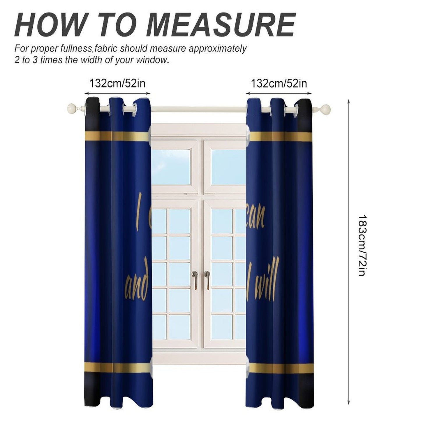 Grommet Curtain-52"x72"/ 132x183cm