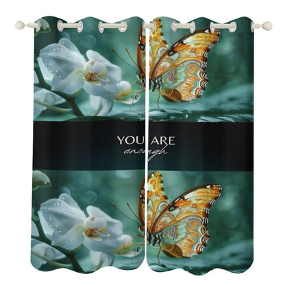 Grommet Curtain-52"x72"/ 132x183cm-YOU ARE ENOUGH