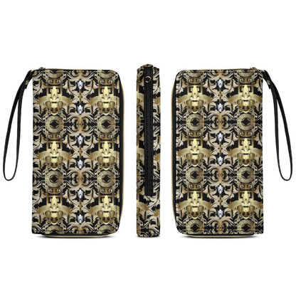 Leather Wallet with Wristlet Strap