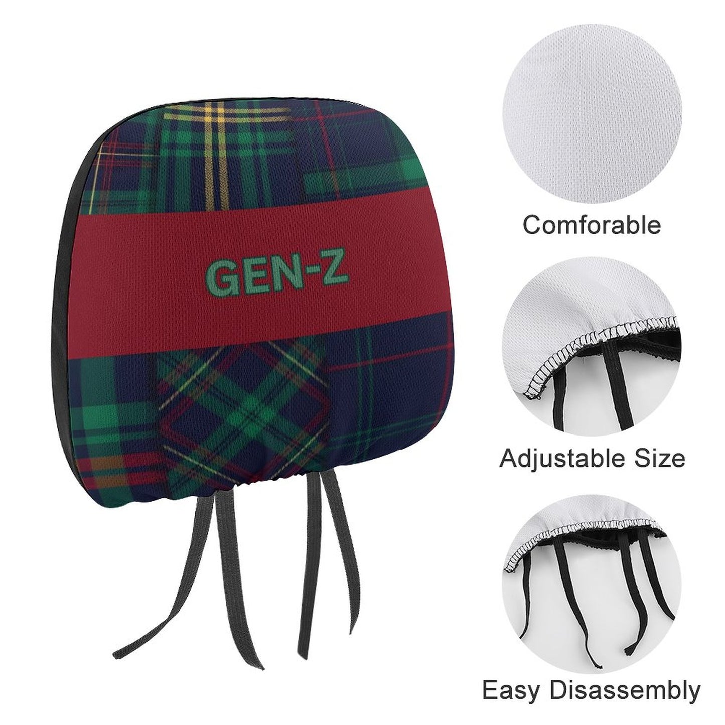 Custom Car Headrest Covers
