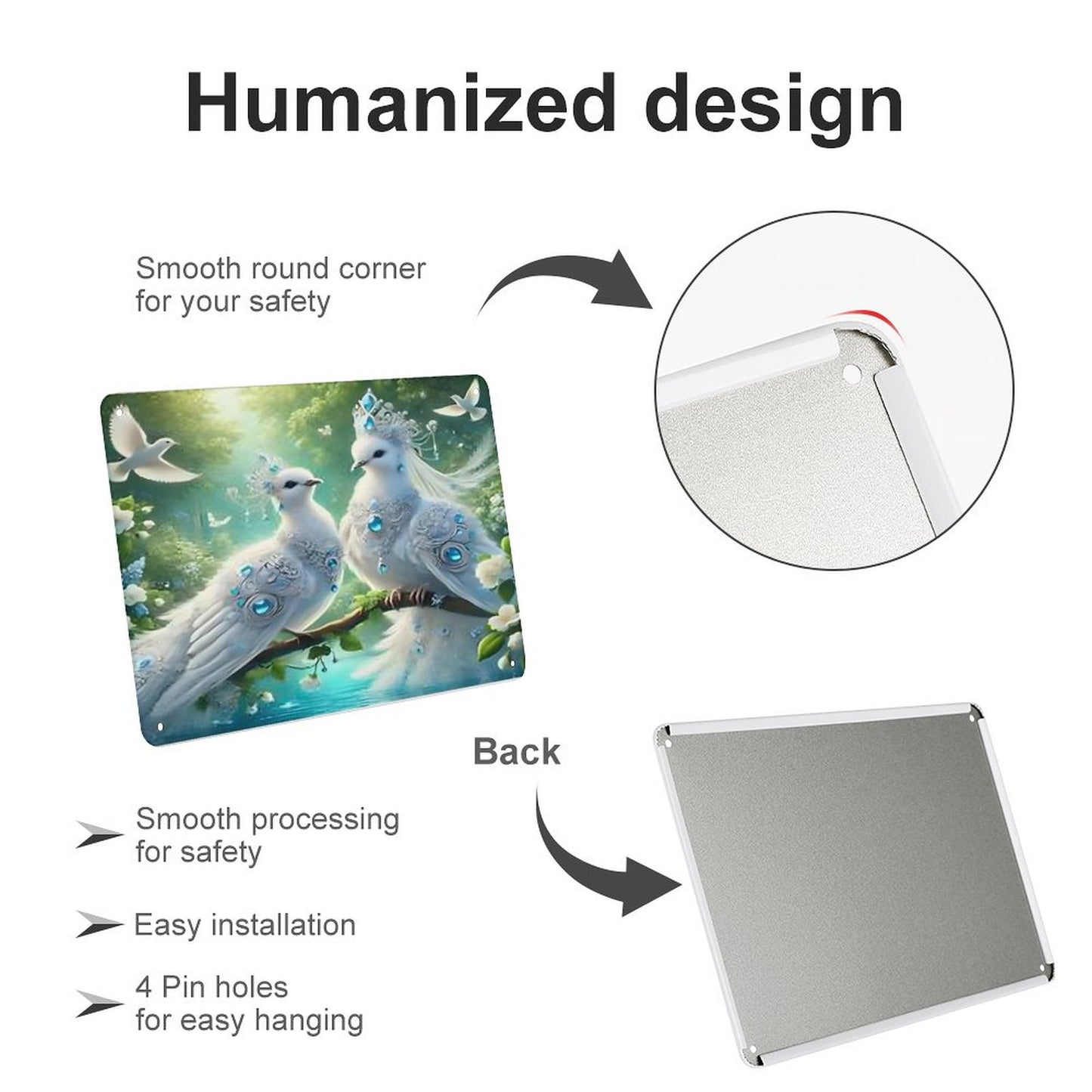 Horizontal Personalized Metal Wall Art Tin Sign-5.5"x7.9"/14x20cm