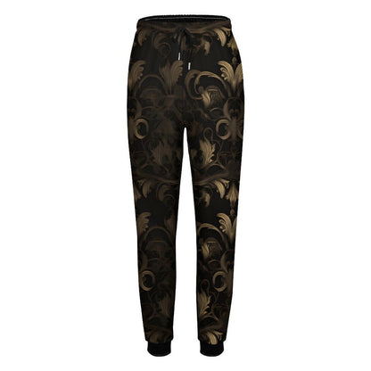 BLACK & GOLD ACCENT Men's  Sweatpants-SMALL-3XL