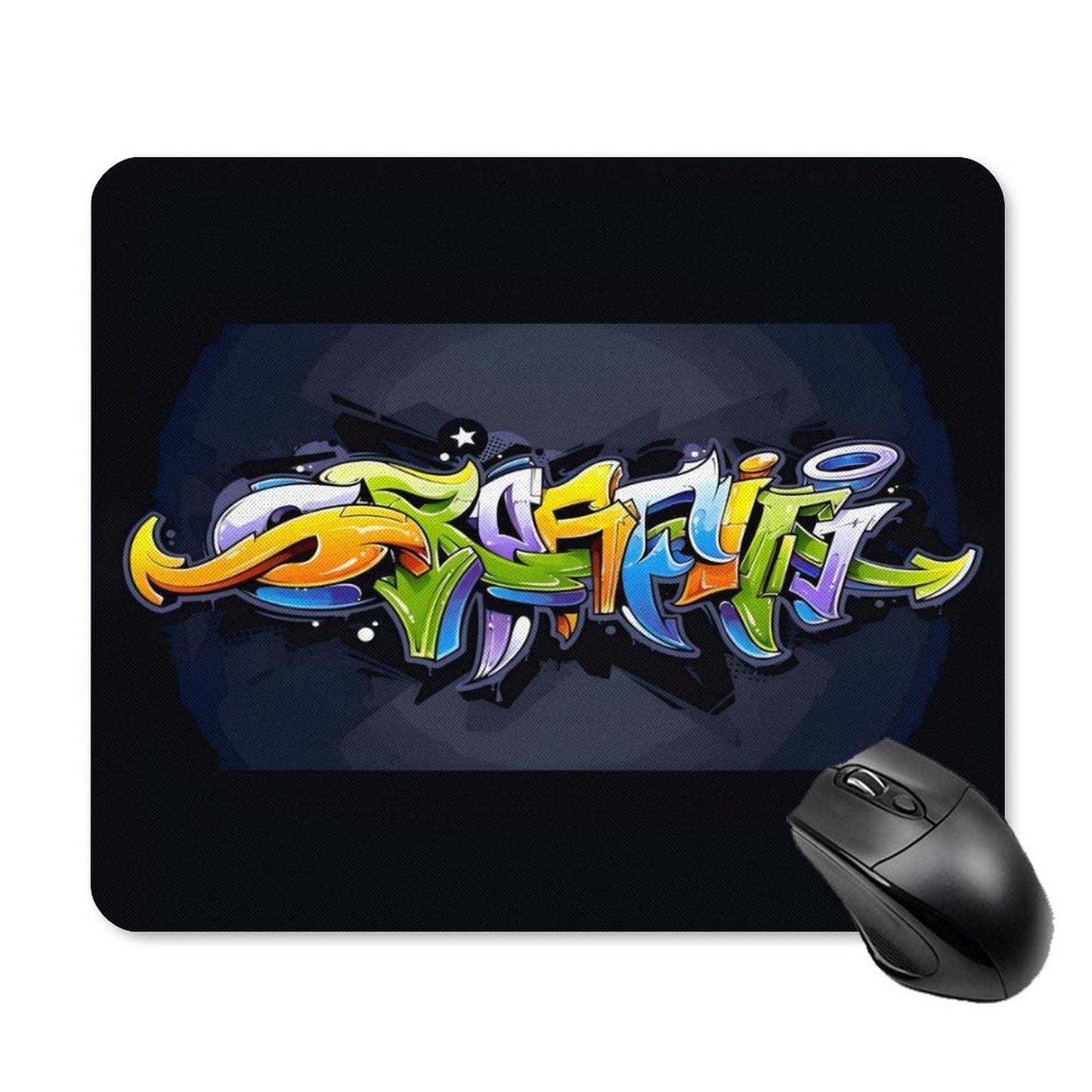 COLORFUL GRAFFITI Square Mouse Pad