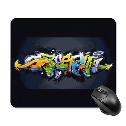 COLORFUL GRAFFITI Square Mouse Pad