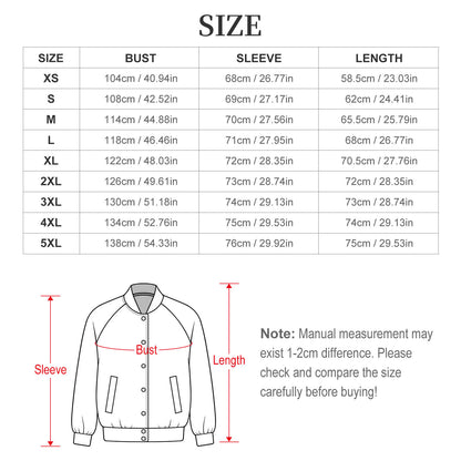 180gsm Women's Baseball Jacket(All-Over Printing)