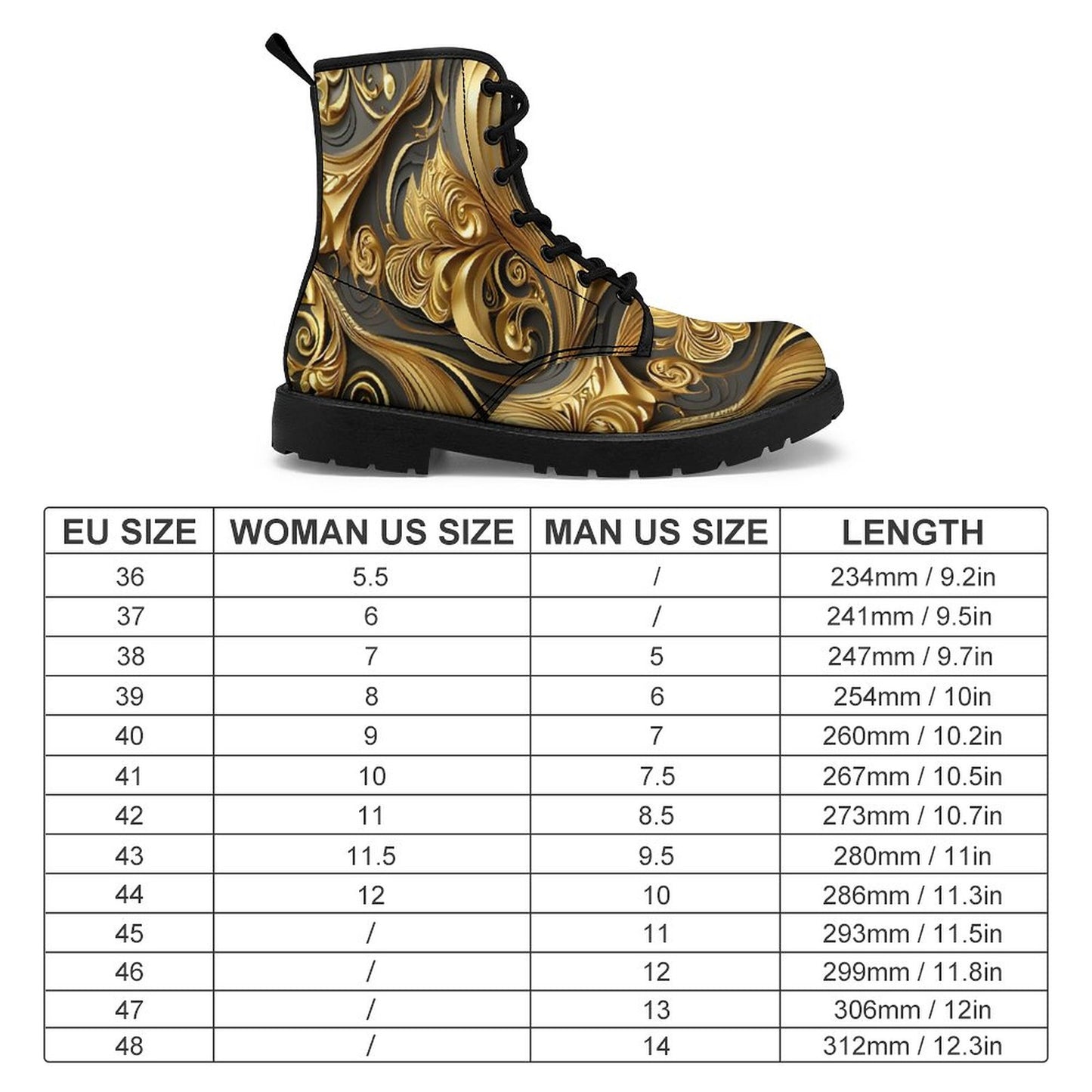 Unisex Martin Boots(All-Over Printing)