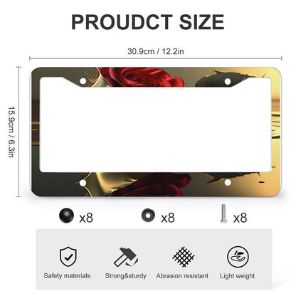 License Plate Frames with 4 Round Holes (1 Pair)