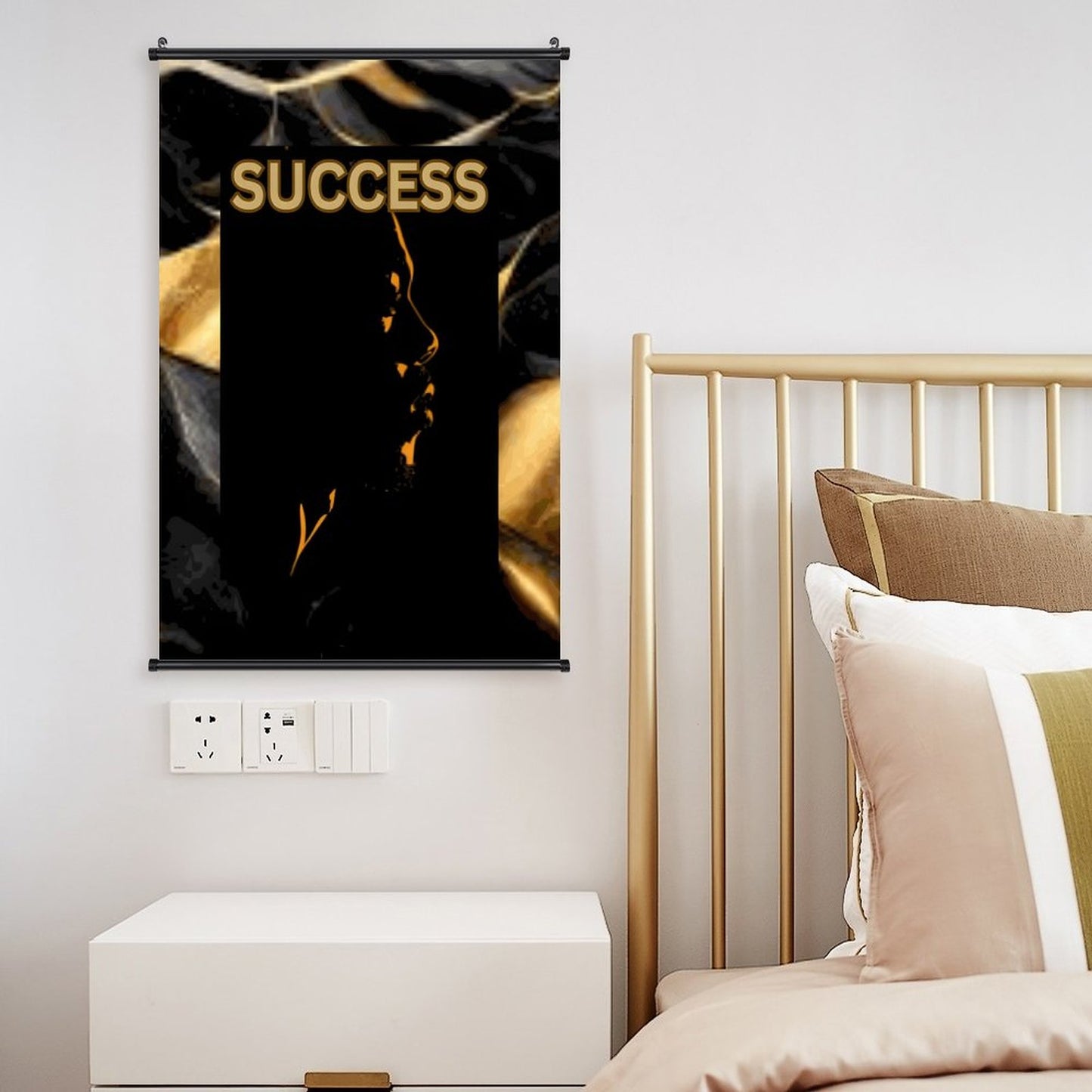 Canvas Hanging Poster with Scrolls-16"x24"/ 40x60cm