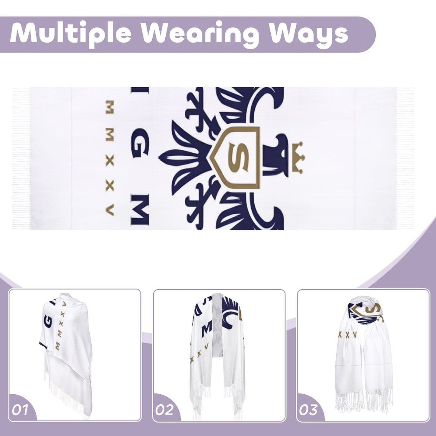 Cashmere-like Tassel Scarf (All-Over Printing)
