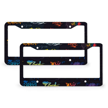 License Plate Frames with 4 Round Holes (1 Pair)