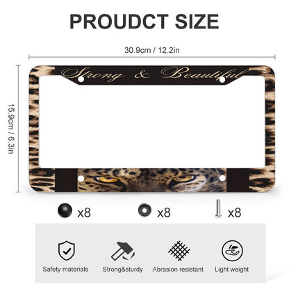 License Plate Frames with 4 Round Holes (1 Pair)