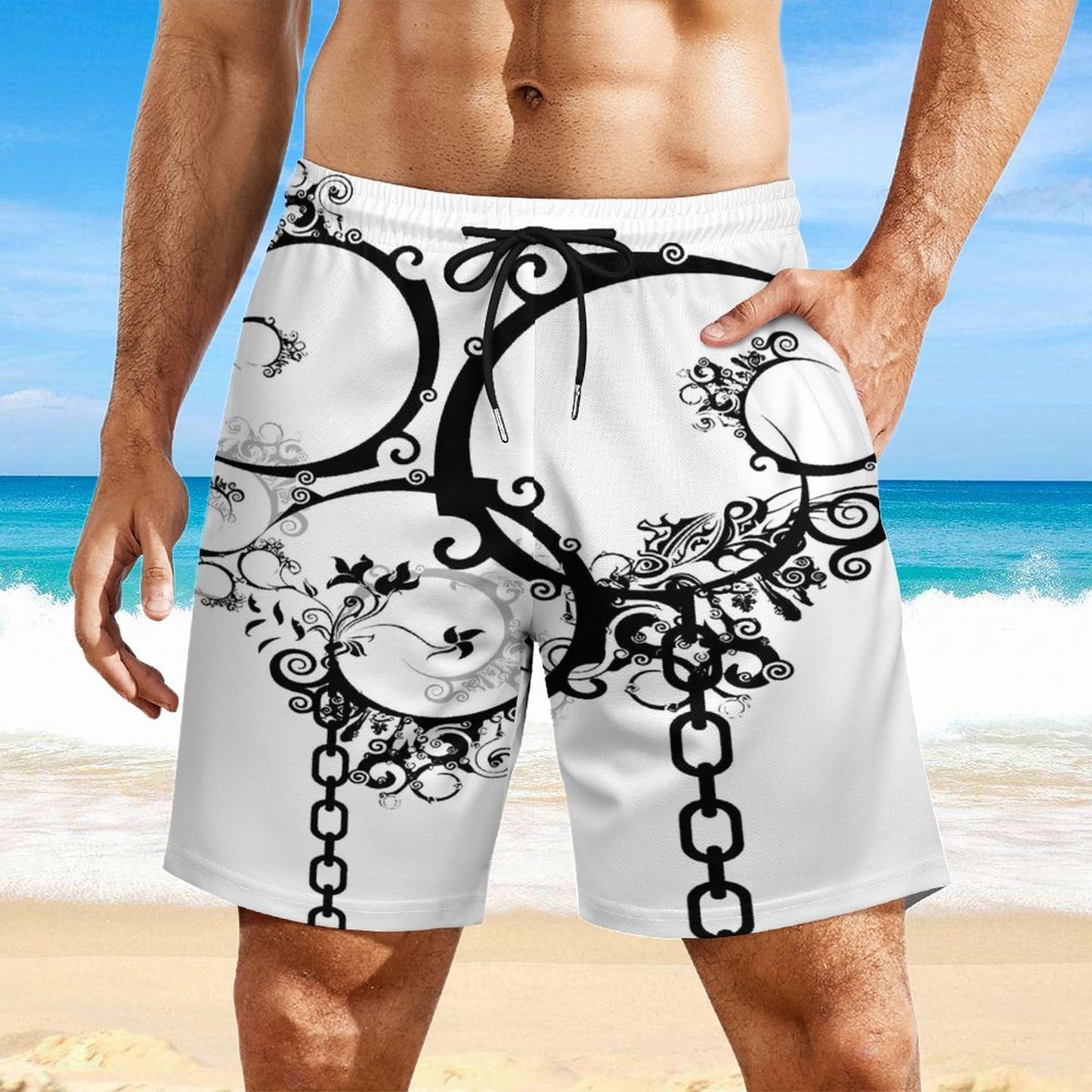 Men's Beach Shorts with 4 Pockets