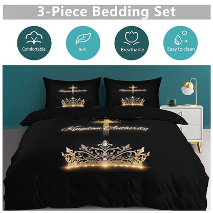 3-Piece Bedding Set-86"×70"/ 218×177cm (Dual-sideded Printing)