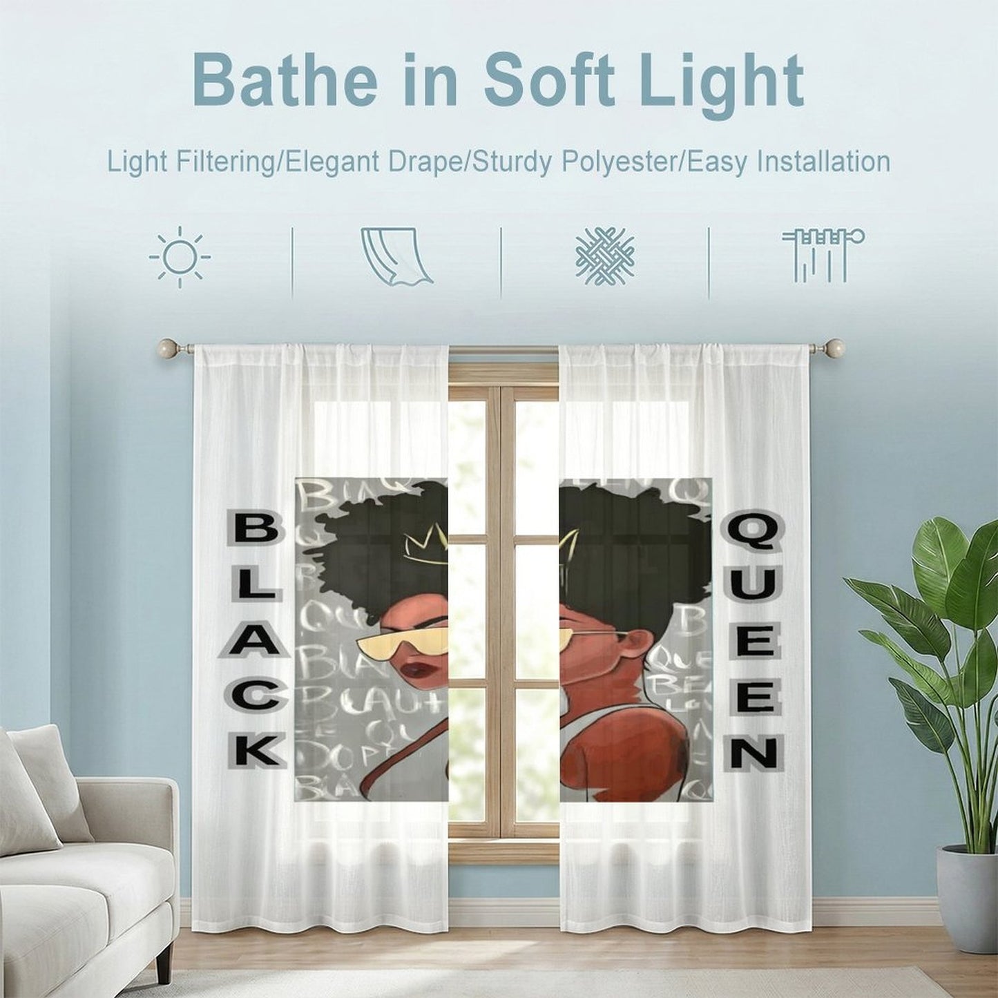 Sheer Curtain(All-Over Printing)
