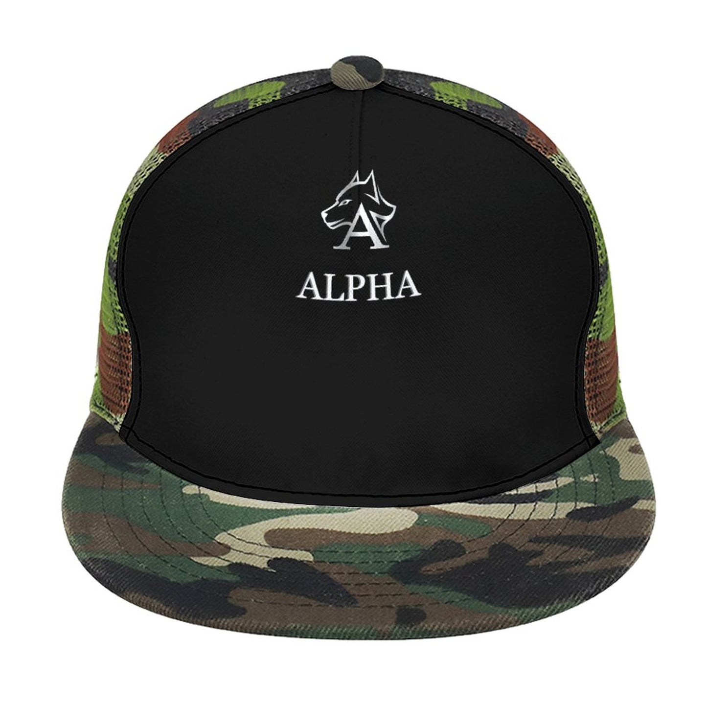 Flat Brim Trucker Hat with Fashion Frontier