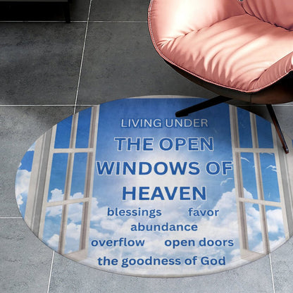 Round Coral Velvet Warm Floor Mat