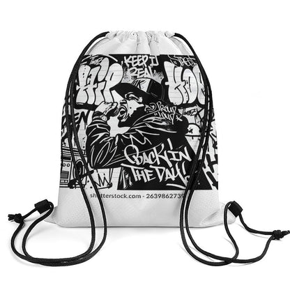 Custom Drawstring Bags with Waffle Cloth Designs