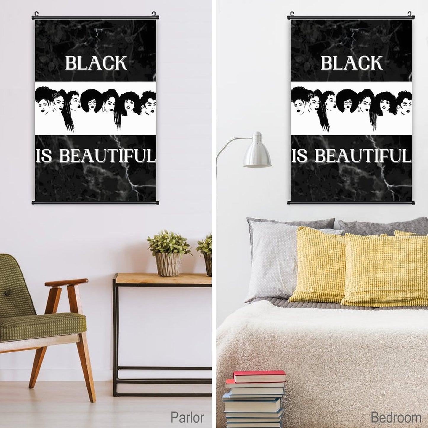 Canvas Hanging Poster with Scrolls-16"x24"/ 40x60cm