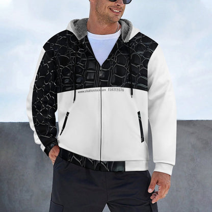230gsm Full Zip up Hoodie with Plush Lining WZIP (All-Over Printing)