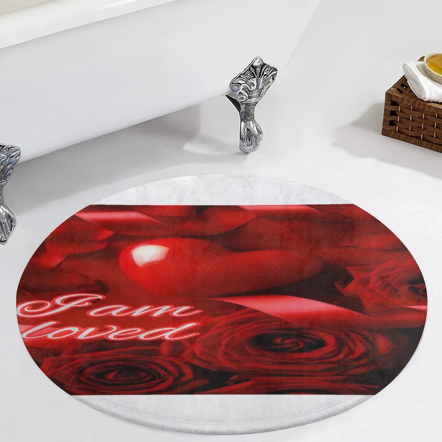 Round Coral Velvet Warm Floor Mat
