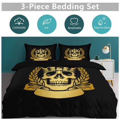3-Piece Bedding Set-86"×70"/ 218×177cm (Dual-sideded Printing)