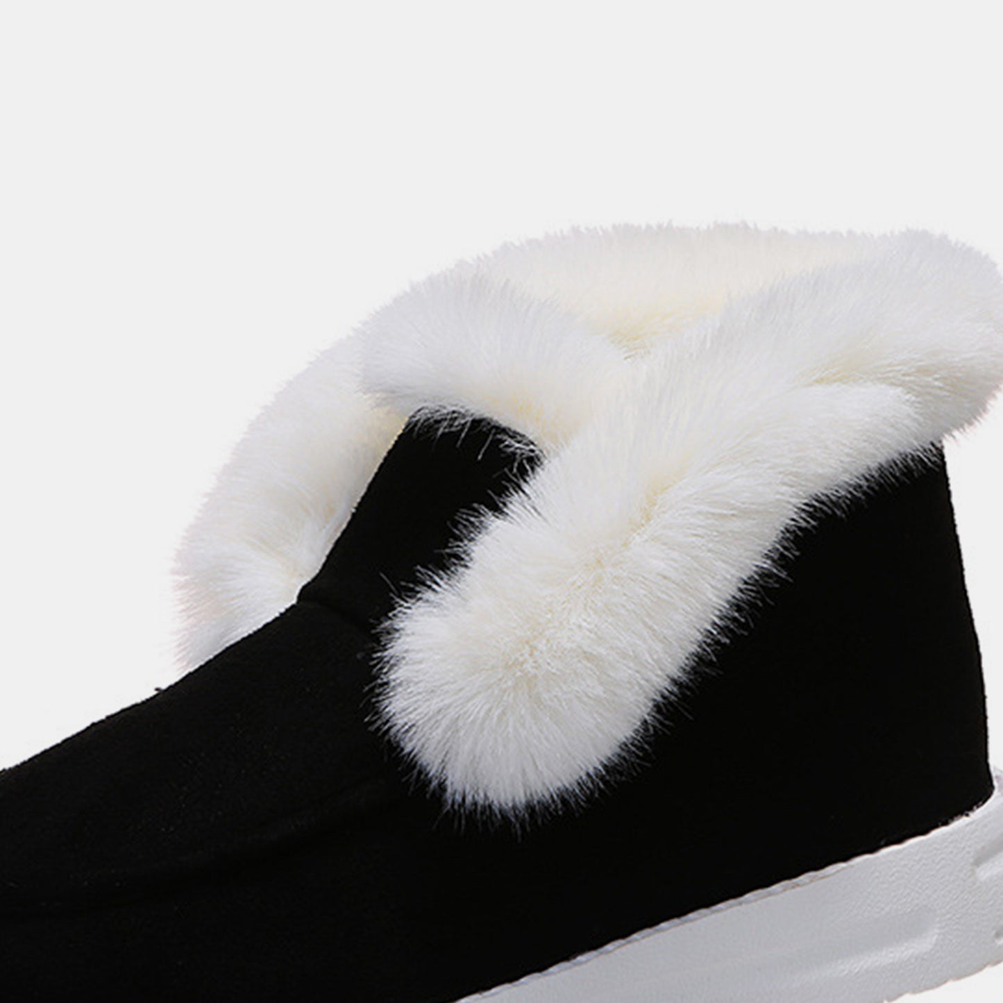 Furry Suede Snow Boots (brown/black/dark grey)