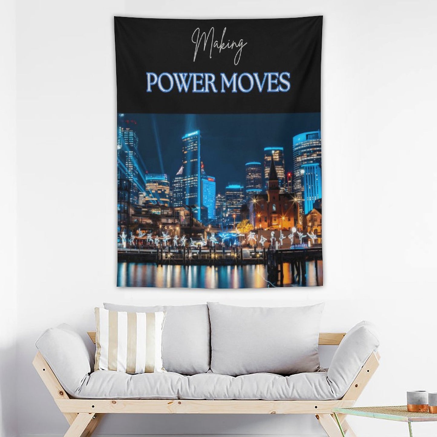MAKING POWER MOVES Wall Art with Vertical Tapestry