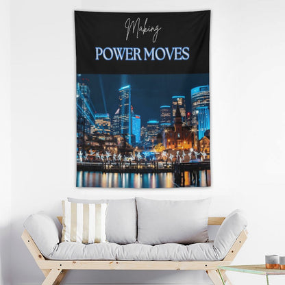 MAKING POWER MOVES Wall Art with Vertical Tapestry