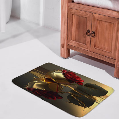 ROSE IN GOLD Coral Velvet Rug-15.7"x23.6"/ 40x60cm
