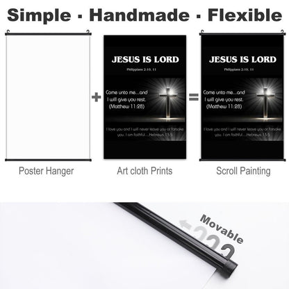 Canvas Hanging Poster with Scrolls-16"x24"/ 40x60cm