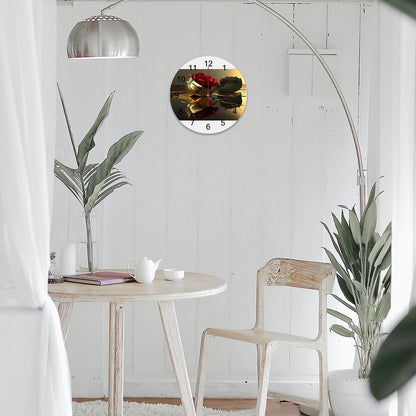 Concise Silent Wooden Wall Clock-9.84"x9.84"/ 25x25cm