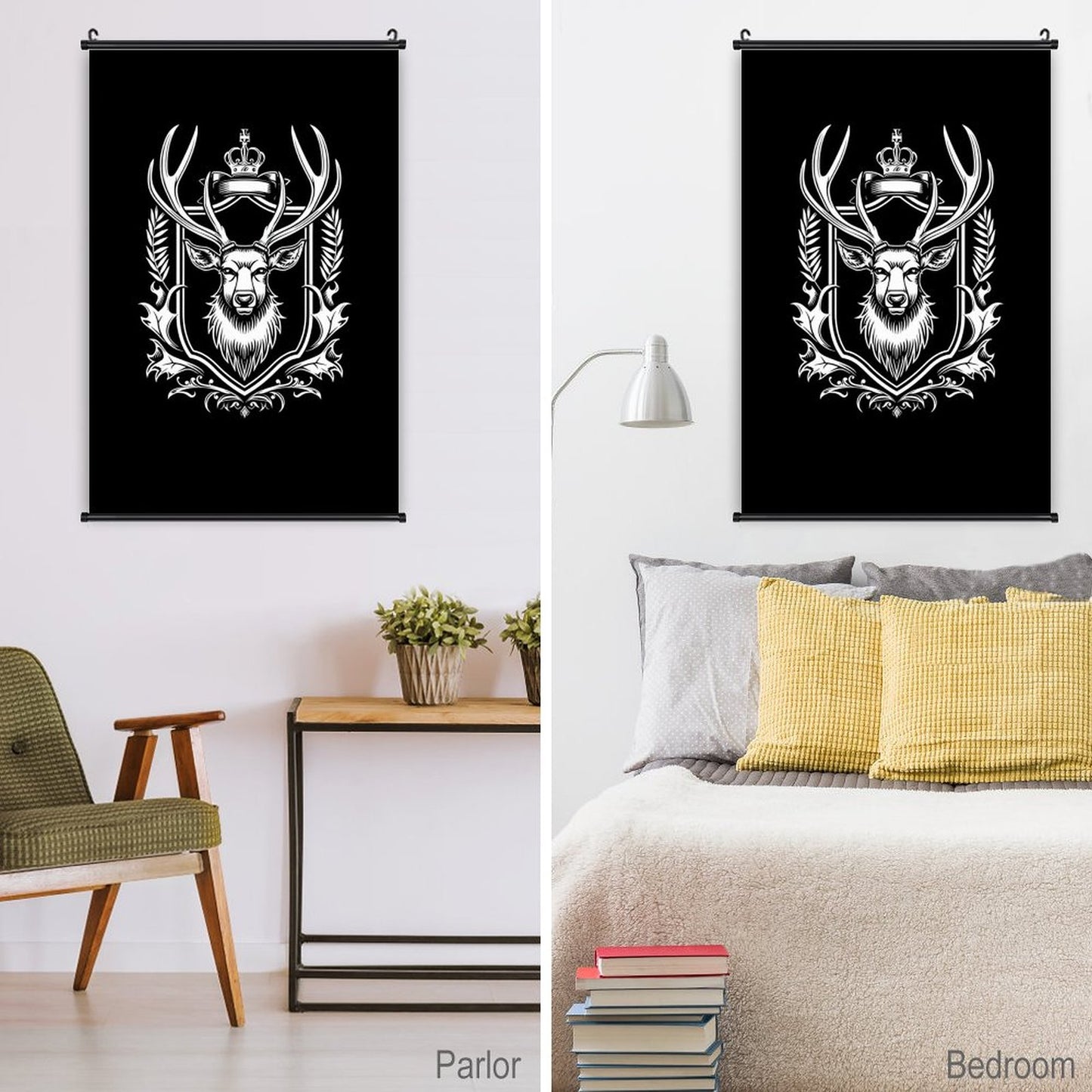 Canvas Hanging Poster with Scrolls-16"x24"/ 40x60cm