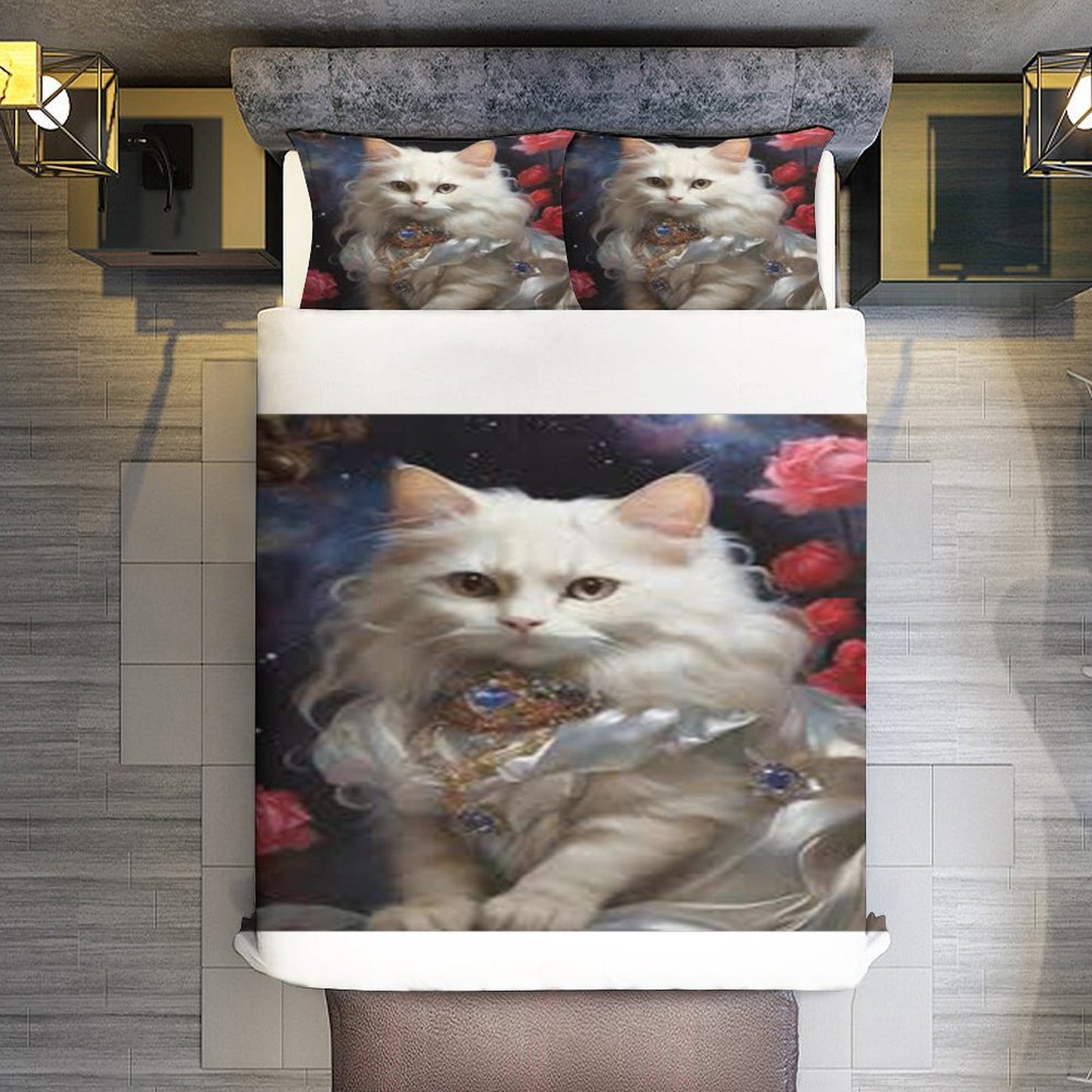 3-Piece Bedding Set-86"×70"/ 218×177cm (Dual-sidede Printing)