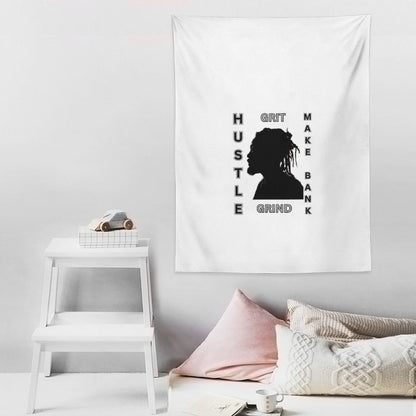 Wall Art with Vertical Tapestry