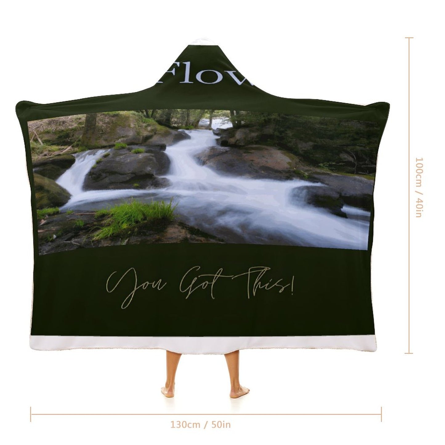 Wrap Hooded Blanket-40"x50"/ 100x130cm