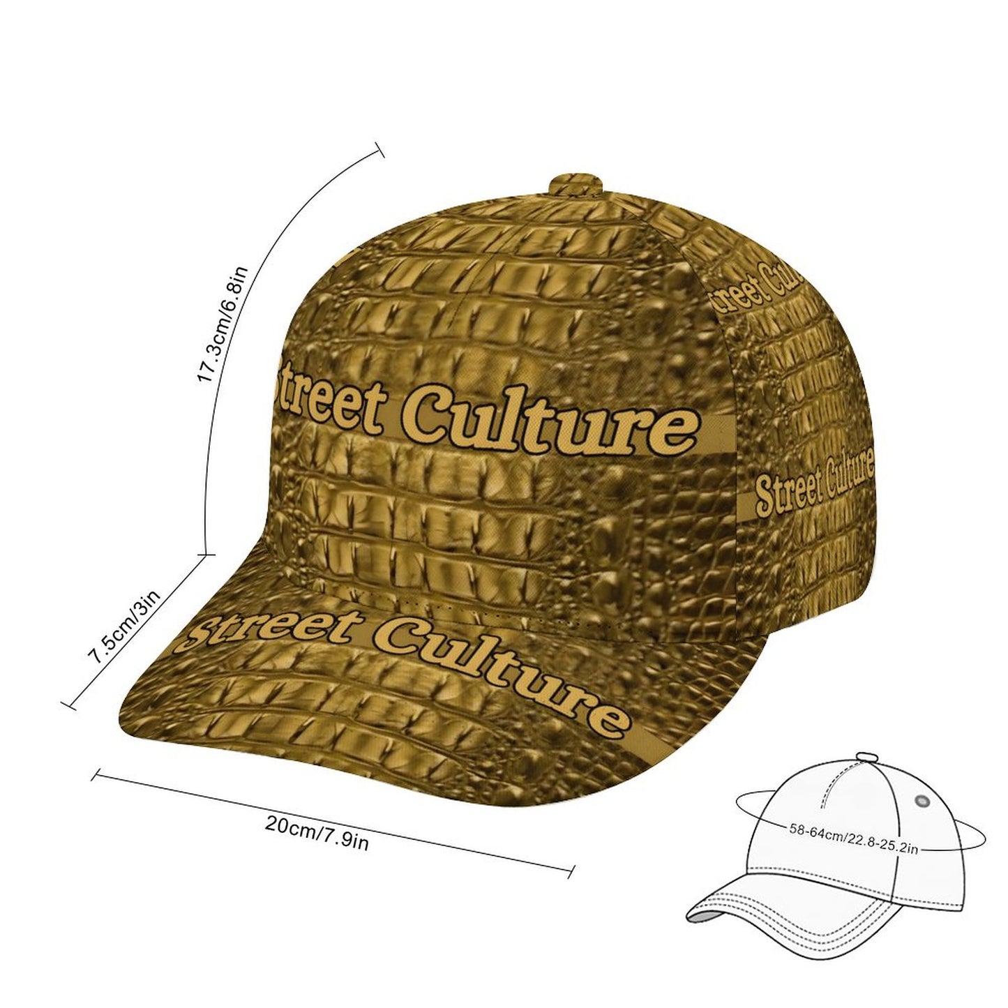 STREET CULTURE Alligator Bent Fitted Cap