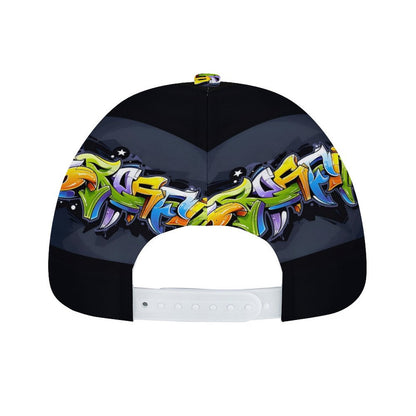 COLORFUL GRAFFITI Bent Fitted Cap