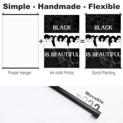 Canvas Hanging Poster with Scrolls-16"x24"/ 40x60cm