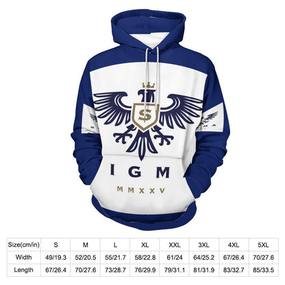 230gsm Men's Personalized Hoodie with Double-layer Cap (All-Over Printing)