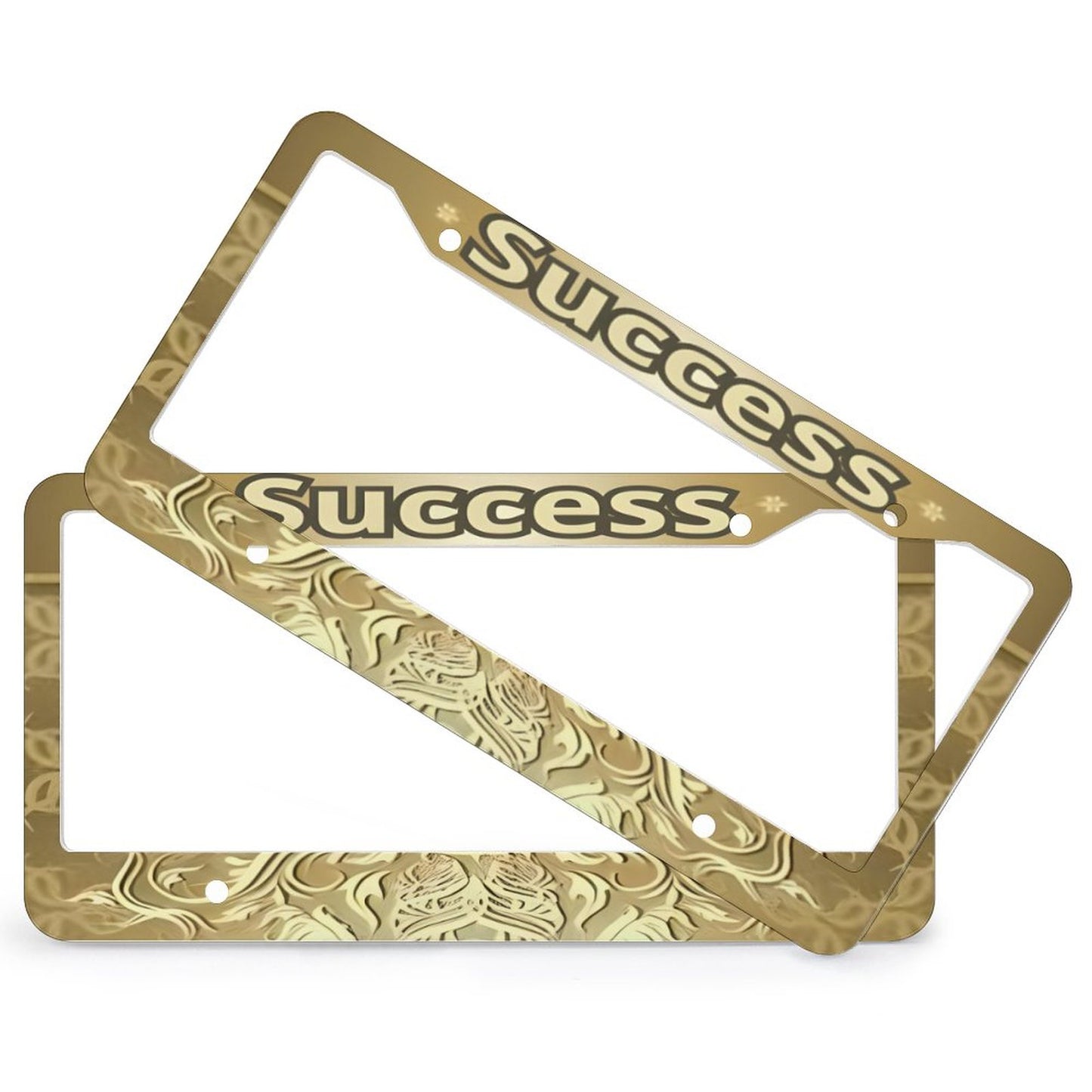 License Plate Frames with 4 Round Holes (1 Pair)