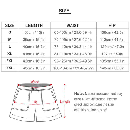 Loose High Waisted Shorts(All-Over Printing)