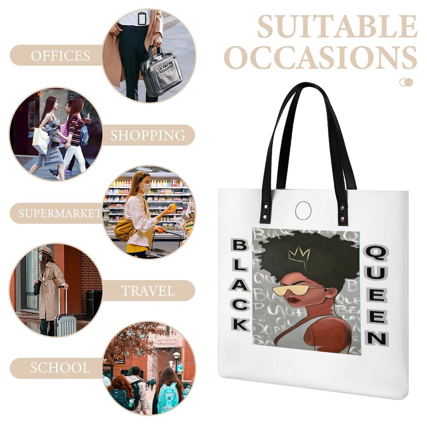 Leather Handbag(One-sided Printing)